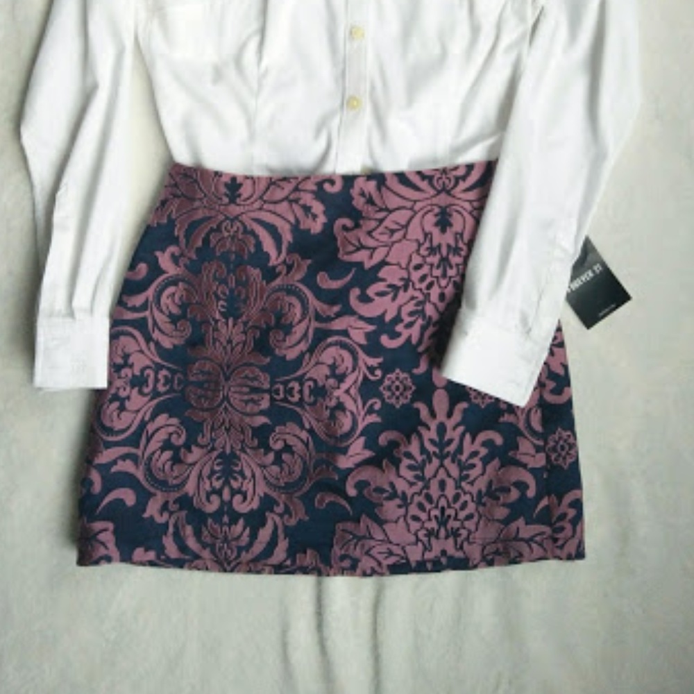 NWT Gorgeous Pink and Blue Mini Skirt